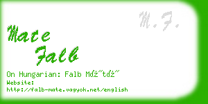 mate falb business card